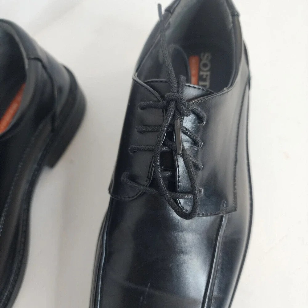 Soft Stags Town Black Simulated Leather Lace Up Dress Shoes Men Size 8.5 M‎